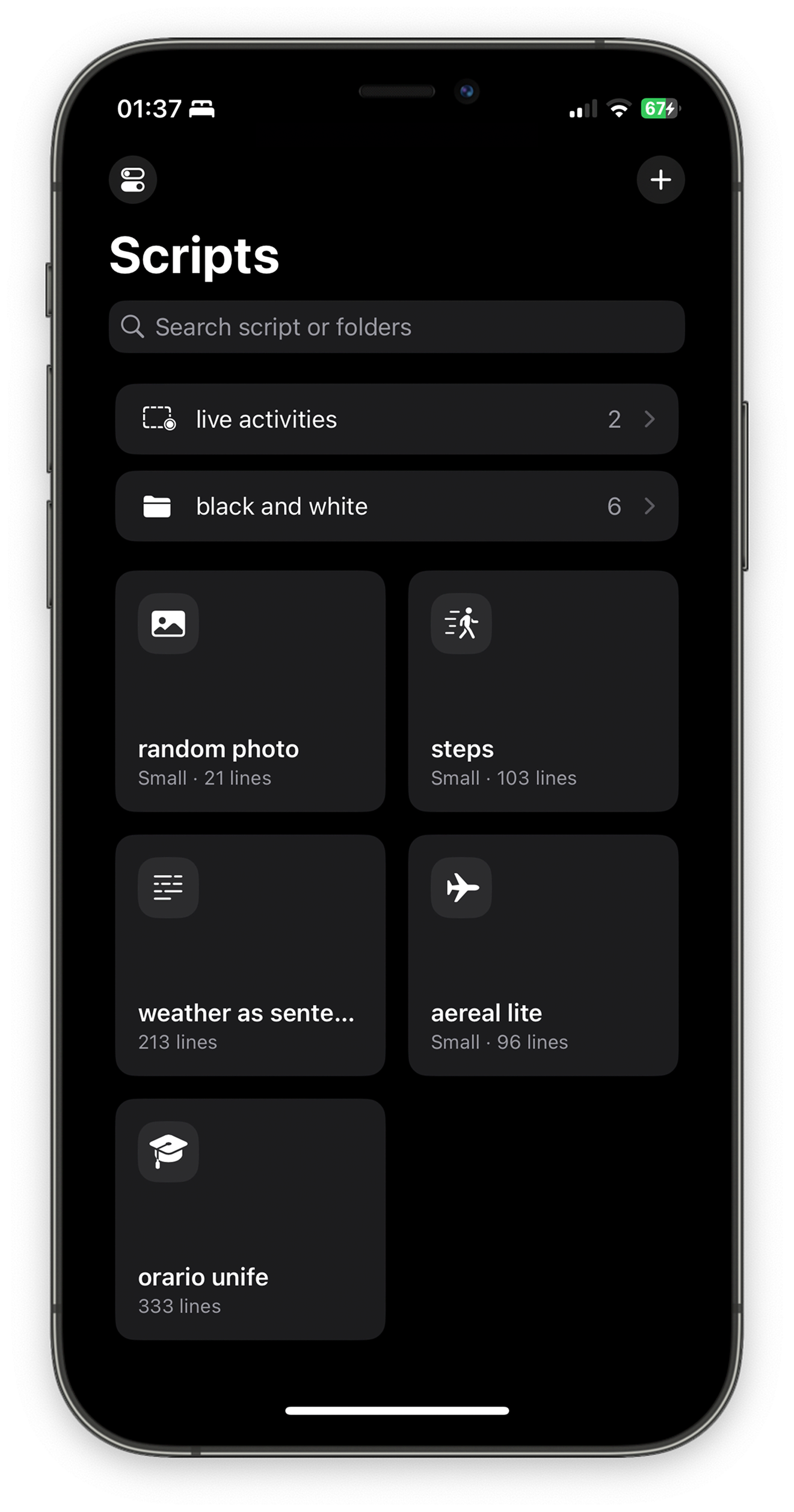 Rootless app interface